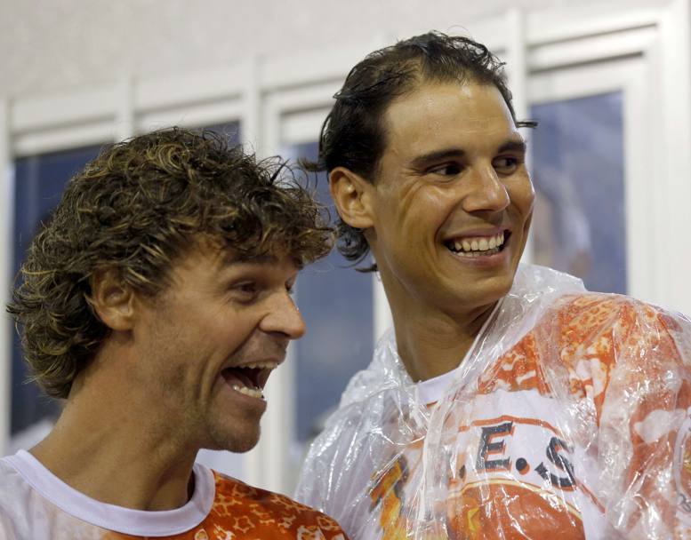 Il brasiliano Gustavo Kuerten e Rafa Nadal